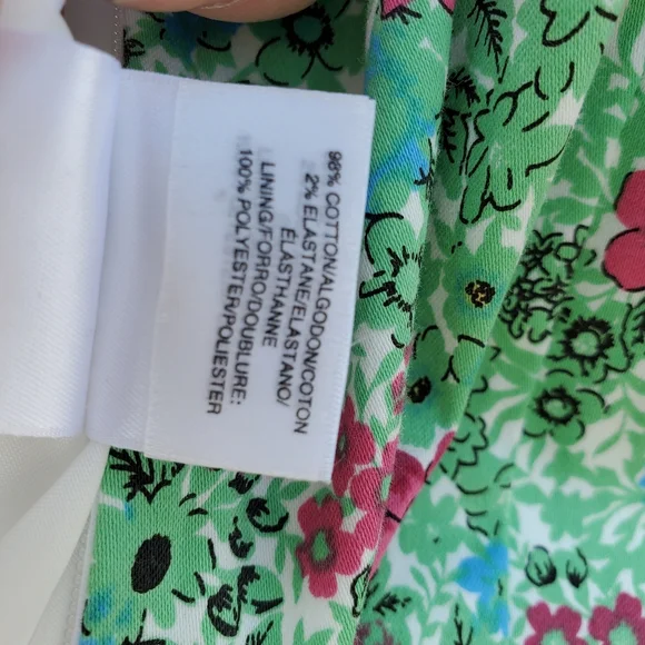 ANNE KLEIN Green Floral A-Line Fit & Flare Dress Size 10 - Picture 16 of 16